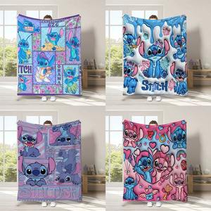Couverture en flanelle polaire super douce et portable, personnalisable sans MOQ, avec impression 3D, motif mignon de points de couture, pour bébés et enfants, par sublimation - Product Image 2