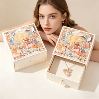 Boîtes de rangement pour parfums et bijoux en papier kraft recyclable personnalisées, doublure en éponge, laminage mat, fermeture magnétique, personnalisable