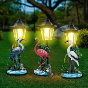 Reçine <span class=keywords><strong>Flamingo</strong></span> ve Turna Hayvan Figürleri Modern Dış Mekan Bahçe Kaya Bahçesi Havuzu Süsleri Villa Dekorasyonu İçin - Product Image 1