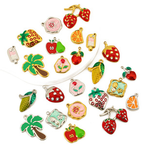 Colgante de acero inoxidable con forma de fruta, formas mixtas para hacer pendientes, accesorios de joyería DIY - Product Image 5