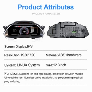Écran numérique Navihua pour tableau de bord Audi A4 2009-2012, écran LCD, compteur de vitesse, panneau d'instruments, système Linux, Carplay - Product Image 5