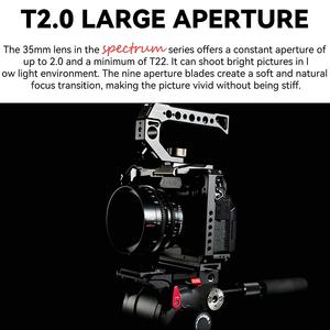 7ช่างฝีมือเลนส์ขนาดใหญ่35มม. T2.0เลนส์แบบเต็มเฟรมเลนส์แมนนวลสำหรับ Lei CA L SONY E <span class=keywords><strong>Nikon</strong></span> <span class=keywords><strong>Z</strong></span> mount กล้อง DSLR ภาพยนตร์เลนส์ - Product Image 4