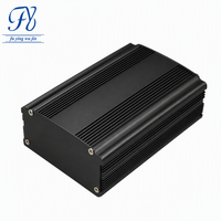 Boîtier de contrôle en aluminium extrudé 88*47mm avec dissipateur thermique à ailettes, sablé et anodisé IP54, pour alimentation électronique personnalisée
