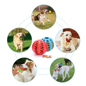 Çevre dostu dayanıklı interaktif Modern lastik top çiğnemek oyuncak Pet köpek diş temizleme gıda kaçak oyuncaklar - Product Image 5