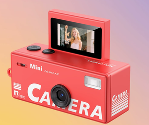 กล้องถ่ายรูปขนาดเล็กสไตล์เรโทร CCD หน้าจอพลิก 0.96 นิ้ว ความละเอียด 1080P HD พร้อมฟิลเตอร์สร้างสรรค์ 21 แบบ ไฟ LED เติมแสง ใช้เป็นจี้ห้อยกระเป๋า เป็นของขวัญ - Product Image 5