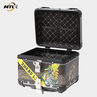 Boîte à bagages supérieure pour moto en alliage d'aluminium 42L, étanche, antivol, à dégagement rapide, pour scooter, cruiser, moto sportive, ADV, ATV