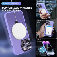 Coque de téléphone hybride à anneau magnétique pour Iphone 17 16 15 14 13 Pro Max avec béquille en métal