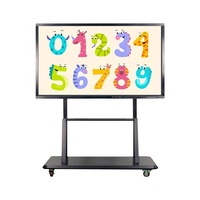 Système double tout-en-un PC Écran tactile interactif Tableau blanc interactif pour salle de classe 65'' 75'' 85'' 86'' Tableau blanc LED noir 50KGS