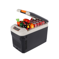 Mini réfrigérateur compact portable de 35 L, glacière thermoélectrique pour voiture, boîte de refroidissement avec affichage numérique, électrique/batterie, USB, camping-car, usage domestique, extérieur, États-Unis
