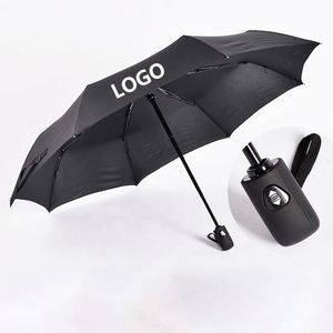 DD2173 Customized Logo Black Automatic Golf Paraguas 3 Fold 8K <b>Windproof</b> Business Advertisement <b>Umbrellas</b> - Product Image 1
