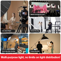 Lumière vidéo LED bicolore YM-300XS 300W avec monture Bowens, éclairage continu de studio avec contrôle par application pour diffusion en direct