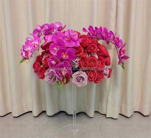 C-545 Nuovo Design Sfera di Fiori di Rosa Phalaenopsis in Seta Rosa Intenso Fatta a Mano 50cm per Centrotavola Matrimonio, Festa della Mamma e Pasqua - Product Image 4