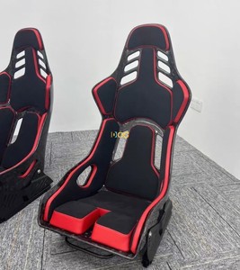 Sièges baquets de course universels en cuir et fibre de carbone de haute qualité, style sport DOS, sièges de voiture légers spécifiques aux circuits de course - Product Image 1