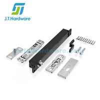 Charnière pivotante à décalage latéral EN3-4 en acier inoxydable, sans creuser, pour porte en verre encadrée, capacité 120 kg, ressort de sol hydraulique de type came