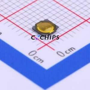 1TS017C-2300-0400-CT Tactile Switch SMD,3.7x3.7mm Switch Single Pole Single Throw Round Button 2.3N Vertical Mount - Product Image 1