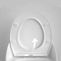 Toilette moderne en céramique siphonique monobloc à double chasse montée au sol pour salle de bain et villa