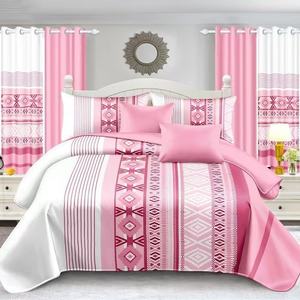 Juego <span class=keywords><strong>de</strong></span> ropa <span class=keywords><strong>de</strong></span> <span class=keywords><strong>cama</strong></span> y cortina <span class=keywords><strong>de</strong></span> estilo europeo y americano <span class=keywords><strong>de</strong></span> lujo <span class=keywords><strong>de</strong></span> 12 piezas, edredón tamaño King, colcha y sábanas ajustadas al por mayor - Product Image 3