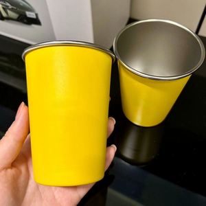 Vente en gros de tasses à café en acier inoxydable 304 à double paroi de 12 oz, jaunes, pour restaurants, fêtes à domicile, cafés - Product Image 3