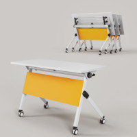 Bureau de bureau moderne, table à pieds en porte, bureau d'ordinateur, petit bureau pour le personnel, matériau du panneau, mobilier de bureau