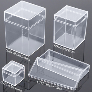 Sunshing trong suốt Acrylic hộp vuông mini thực phẩm kẹo món tráng miệng lưu trữ container đồ chơi hiển thị trường Hợp Hộp Quà Tặng bằng nhựa - Product Image 4