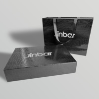Boîte cadeau de mariage personnalisée Jinbar avec motif litchi, fermeture magnétique, pliable, comprend un sac d'emballage, boîte d'emballage pour vêtements
