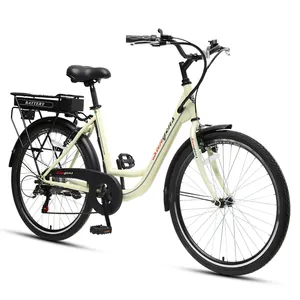 TXED Disc Brake 36v lithium battery city bicycle women bike 26 inch light electric city bicycle