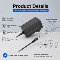 Adaptateur d'alimentation à découpage AC/DC 5V 4000mA 20W pour Jetson Nano, Atomic Pi, DAC, Raspberry Pi, Graco Swing, adaptateur d'alimentation 5V 4A