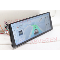 Layar Radio Mobil Android Universal 12.3 inci Gaya Mercedes Benz, Bingkai Aluminium Alloy Perak 2400*900, Pemutar Video Radio Mobil, 23 Tema UI