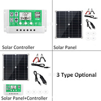 Panel surya pengisian luar ruangan sel surya monokristalin silikon fotovoltaik pengontrol panel surya kit grosir pabrik OEM