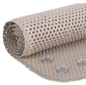 Tapis de Douche Moderne en PVC Antidérapant Lavable en Machine avec Trous de Drainage Extra Larges et Ventouses pour Salle de Bain - Product Image 3