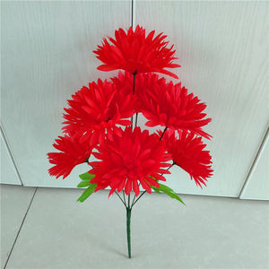Cheap 7 Heads Silk Funeral <strong>Flower</strong> <strong>Artificial</strong> Chrysanthemum Bouquet <strong>for</strong> <strong>Graves</strong> - Product Image 6