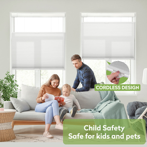 Stores plissés alvéolés ZSTARR compatibles Google Home, réduction du bruit, filtration de la lumière, tissu non tissé, sans perçage, pour cuisine - Product Image 3