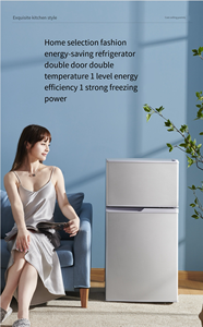 Réfrigérateur domestique 108L à double porte monté sur le dessus, petit réfrigérateur ménager vertical, réfrigérateurs à <span class=keywords><strong>deux</strong></span> <span class=keywords><strong>portes</strong></span> bon marché - Product Image 4