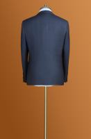 810 88% Laine Nouveaux Hommes D'affaires Bleu Demi Toile Hommes Suitmens Veste D'affaires Bleu