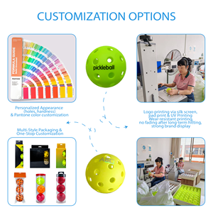 Échantillon gratuit de balles de pickleball personnalisées durables de haute qualité USAPA à 40 trous, moulage par injection, pour l'entraînement en extérieur - Product Image 4
