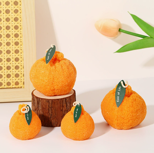 Bougie parfumée décorative Lovsens Trendy Ugly Orange, idéale pour la maison, la photographie, les cadeaux de fêtes et l'aromathérapie. - Product Image 2