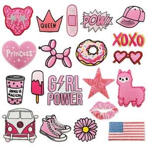 Set di Toppe Ricamate a Tema Cartone Animato Ispirate al Pink <span class=keywords><strong>Girl</strong></span> <span class=keywords><strong>Power</strong></span> per Giacche Casual e Zaini - Toppe di Design - Product Image 2