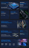 Mini PC de 13ème génération Gamer I9 13900F I7 13700F I5 13400F RTX4060Ti 8G RTX4070 8G GDDR6 2 * DDR4 2LAN Win11 Pro Mini PC de bureau