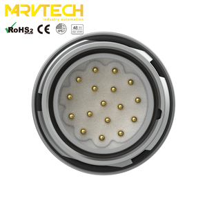 ขั้วต่อ M23 Marvtech โลหะ ตัวผู้ ส่งสัญญาณและพลังงาน แบบตรง ป้องกันน้ำ IP67 สำหรับยานยนต์ ขั้วต่อตัวเมีย M12 IEC FPM/FKM - Product Image 3