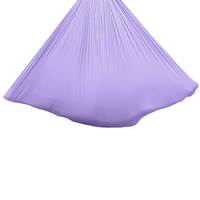 Hamac de yoga aérien en nylon à faible élasticité, tissu soyeux, pour entraînement en studio intérieur