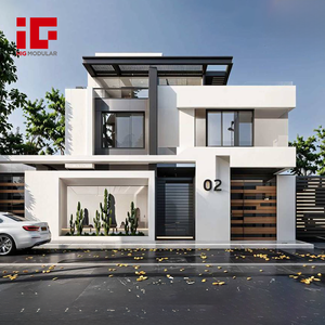 Tùy Chỉnh Chất Lượng Cao Sang Trọng Hiện Đại Nhà Ở Nhà Khung Nhà Cấu Trúc Đúc Sẵn Đo Ánh Sáng Prefab Thép Biệt Thự - Product Image 1