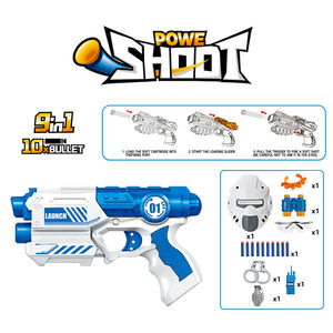 Ensemble <span class=keywords><strong>complet</strong></span> de pistolet à balles molles et de masque de protection, jouet de tir en plastique ABS sûr pour les enfants de 8 ans et plus, unisexe, jeux de tir en plein air - Product Image 1