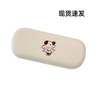 Boîte à lunettes portable transparente anti-pression et anti-casse pour chiots, motif dessin animé, vente en gros pour fabricants