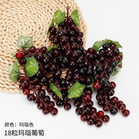 Kunstmatige bevroren plastic druivenrekwisieten, gesimuleerd fruit, groene plant voor thuisdecoratie, decoraties voor fotoshoots