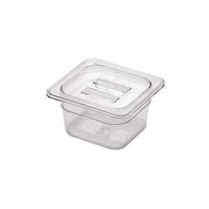 Contenitore Gastronorm <span class=keywords><strong>in</strong></span> <span class=keywords><strong>Plastica</strong></span> Dura per Horeca e Catering, Vassoio PC GN 10cm 1/6 Trasparente - Product Image 4