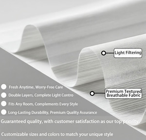 Stores de fenêtre zébrés de luxe Rideau de voilage occultant Combo Électrique Minimaliste Intégré Motif Vertical Plain Technique Polyester - Product Image 4