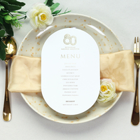 Tarjeta de Menú de Papel de Terciopelo Verde con Impresión de Lámina Dorada Personalizada, Tarjeta de Menú para Mesa de Cena o Fiesta