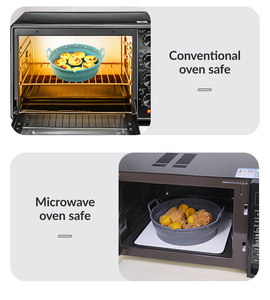 Revêtement en silicone antiadhésif pour friteuse à air, rond, réutilisable, résistant à la chaleur, compatible lave-vaisselle, pour une utilisation facile et propre - Product Image 6