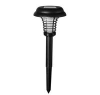 Lumière solaire d'extérieur 2LED Ip44 Lampe anti-insectes étanche UV Blanc froid Piège à mouches anti-moustiques Lumière pour patio, jardin, cour