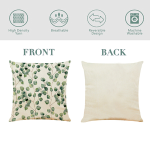 Fodere per cuscini con foglie verdi personalizzate di fabbrica fodera per <span class=keywords><strong>cuscino</strong></span> decorativa 45*45 18*18 per sublimazione - Product Image 3